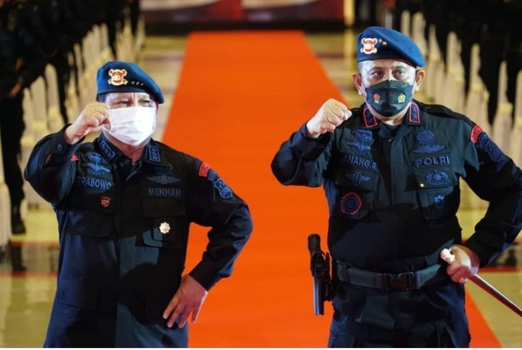 Menhan Prabowo Resmi Jadi Warga Kehormatan Brimob
