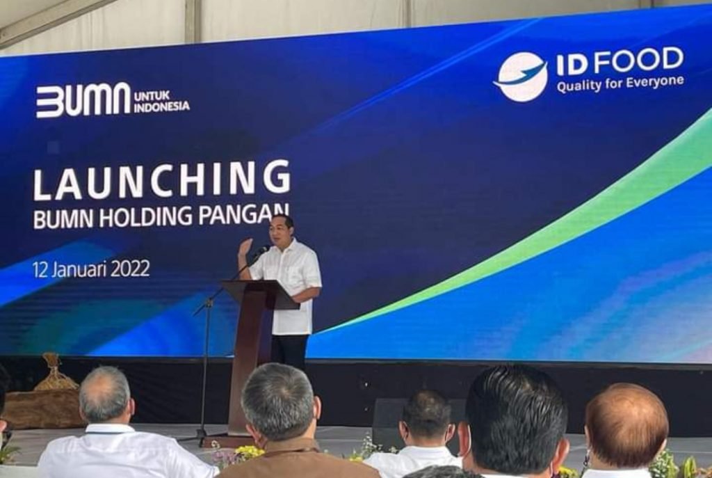 Menteri BUMN Erick Thohir Luncurkan Holding BUMN PANGAN ID FOOD