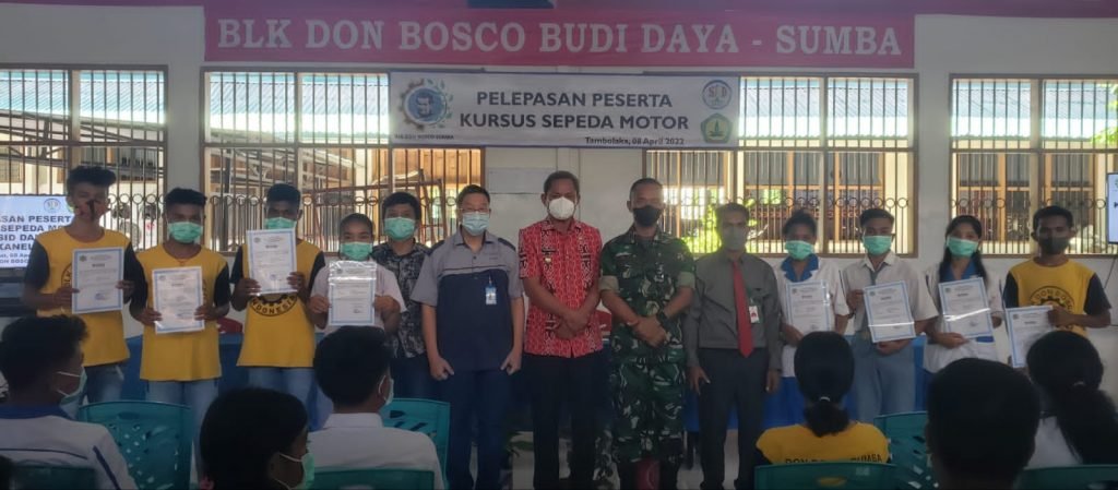 Pelepasan Peserta Kursus Sepeda Motor di BLK Don Bosco