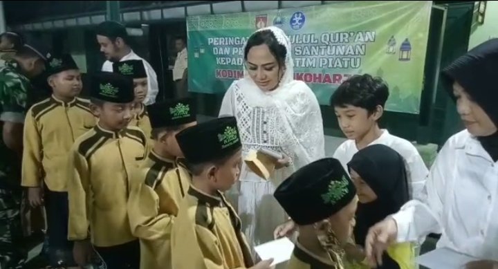 Di Penghujung Ramadan, DIWA Foundation-Kodim 0726 Sukoharjo Berbagi Santunan Anak Yatim