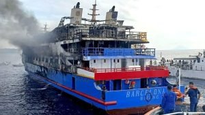 KM Barcelona Terbakar di Laut Manado, Api Diduga Akibat Ledakan dari Ruang Mesin