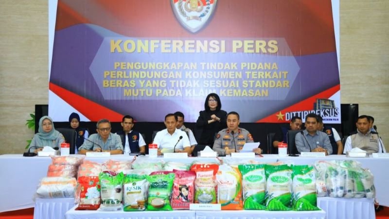 201 Ton Beras Oplosan Disita, Satgas Pangan Bongkar Praktik Curang di Gudang dan Pasar