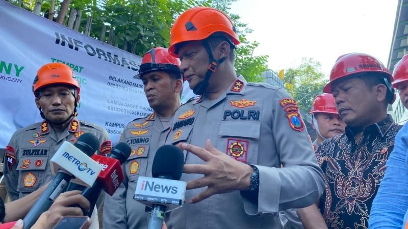 Polda Jatim Gandeng Tim Ahli Selidiki Penyebab Ambruknya Mushala Ponpes Al Khoziny