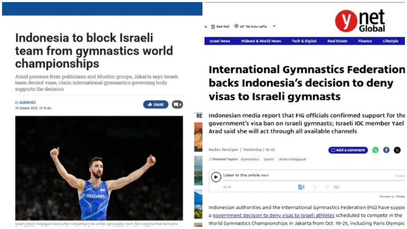 Media Israel Heboh, Indonesia Tegas Tolak Visa Atlet ke Kejuaraan Dunia Senam