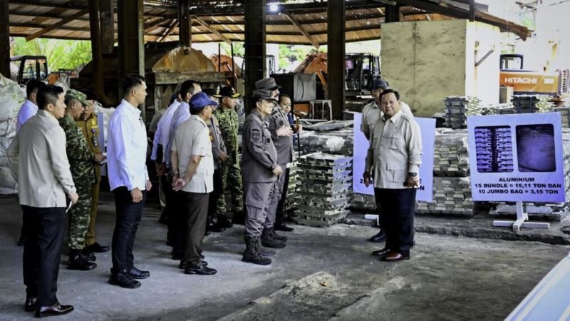 Enam Smelter Ilegal di Babel Disita, Prabowo Hitung Kerugian Negara Capai Rp300 Triliun