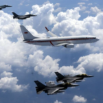 Keren, Pesawat Kepresidenan Presiden Prabowo Dikawal Empat F-16 dan Dua T50 Golden Eagle