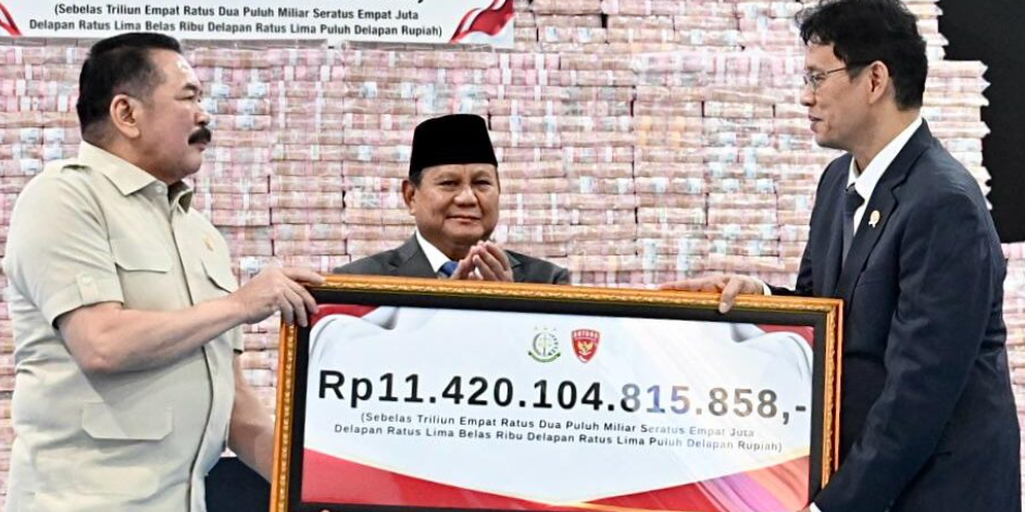 Uang Sitaan Rp11,42 Triliun dan Ratusan Ribu Hektare Lahan Diserahkan ke Negara, Ini Perinciannya