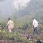 Presiden Prabowo Masuk Hutan Cek Lokasi Kebakaran di Limbung Kalbar