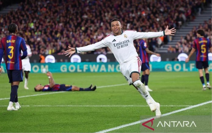 Bungkam Barcelona, Kemenangan Real Madrid Berkat Dua gol Kylian Mbappe